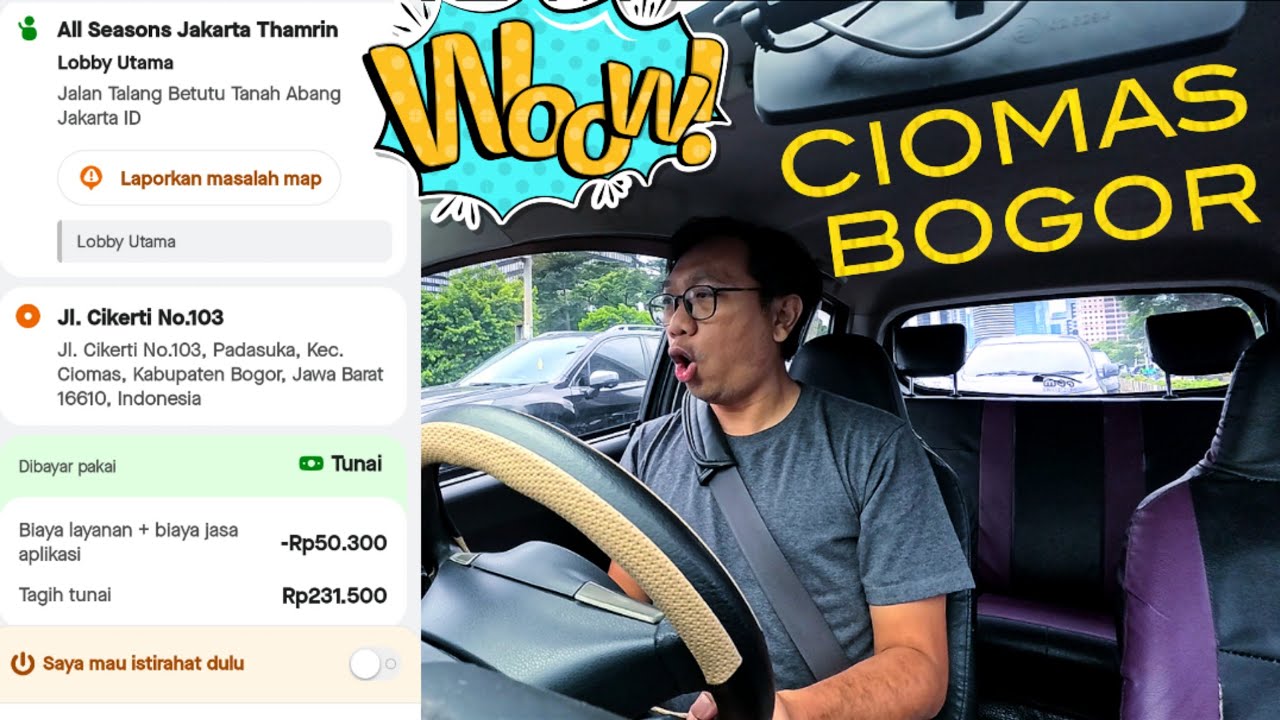 NIAT ONBID SEBENTAR MALAH DAPET KE CIOMAS BOGOR YAUDAHLAH GAS 🔥 VLOG TAXI ONLINE GOCAR GRABCAR MAXIM