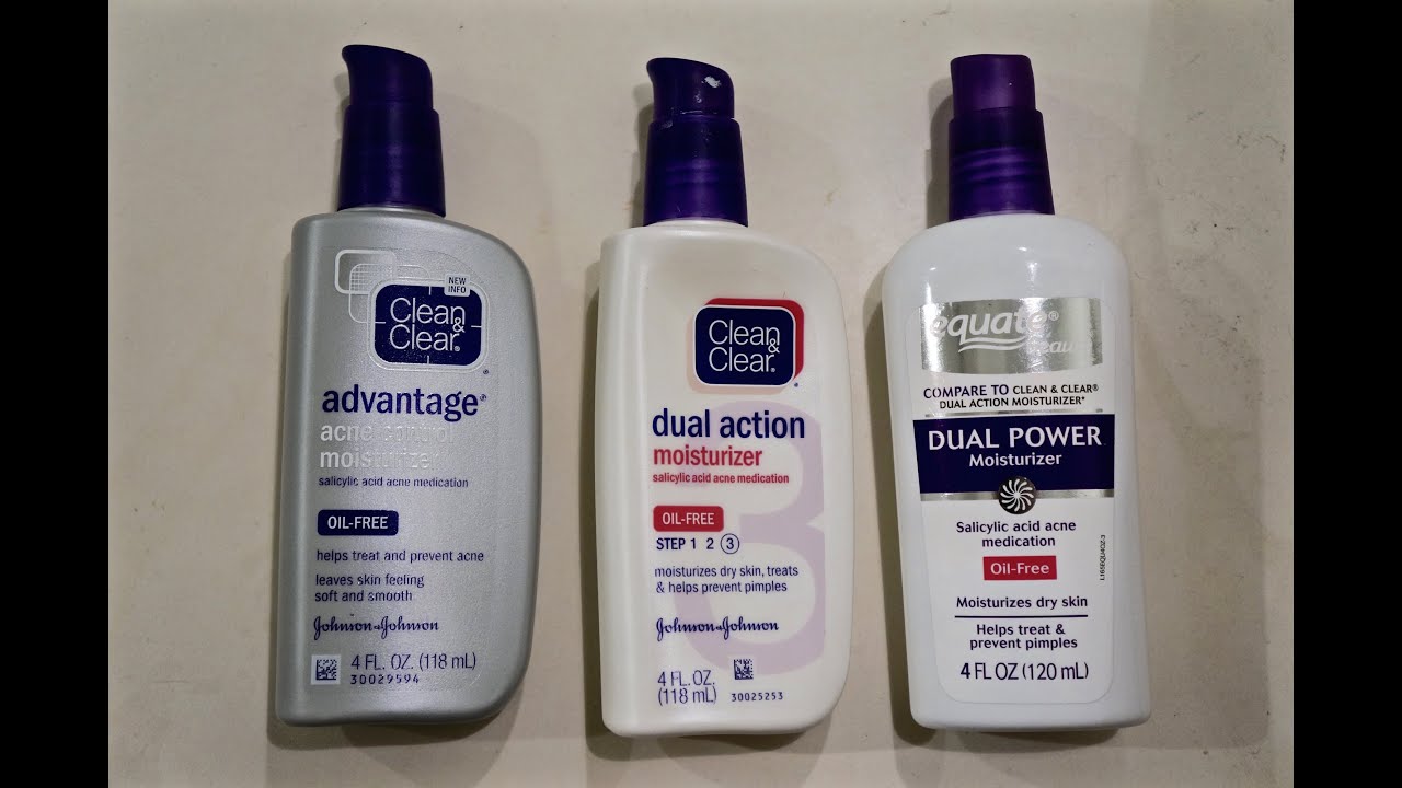 Clean & Clear and Equate Moisturizers Comparison YouTube