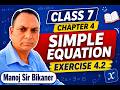 Class 7 maths Simple Equation | simple equation | types of equations in maths| maths