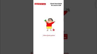 Draw Shinchan on Mobile phone using python turtle graphics by @only.python #shinchan #python #viral screenshot 1