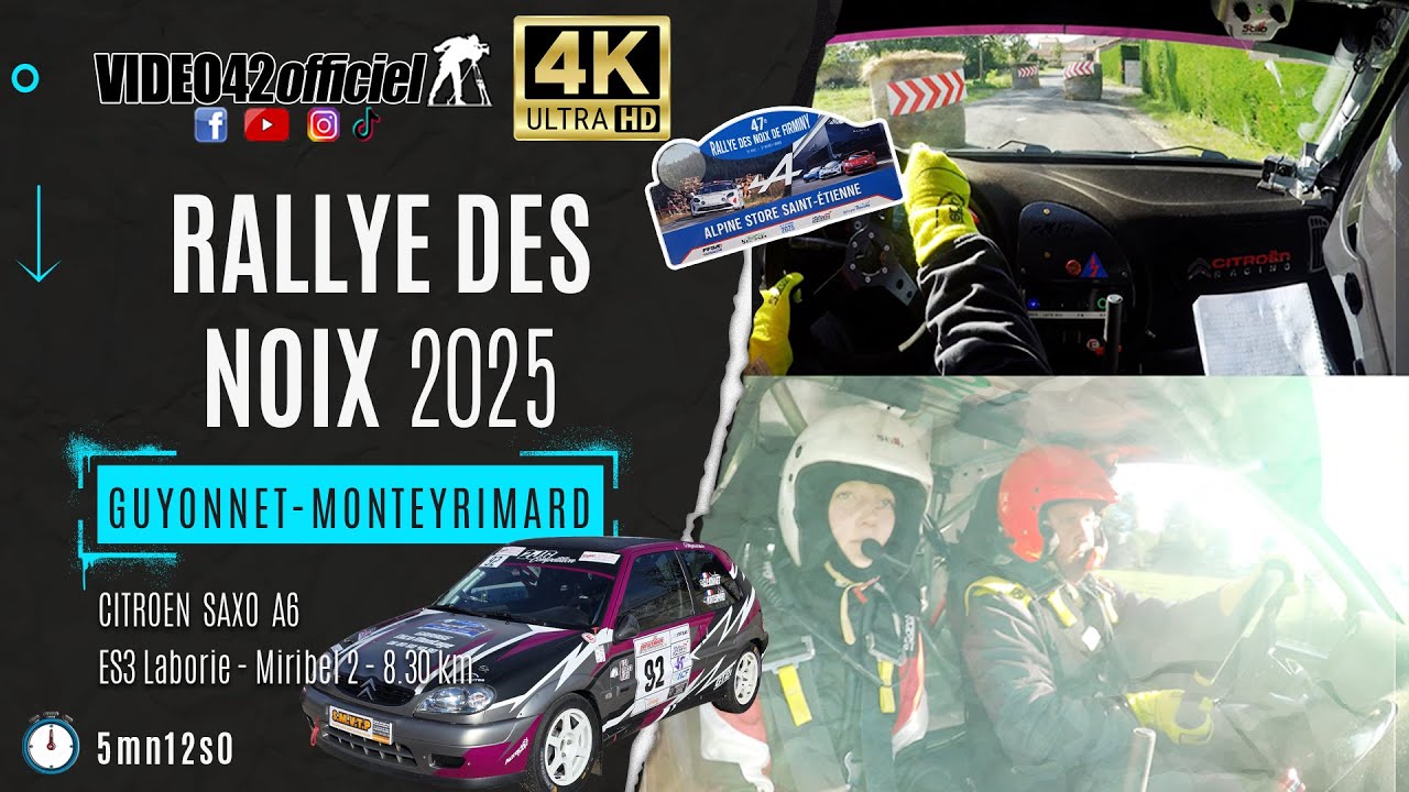 Rallye des Noix 2025 - Guyonnet-Monteyrimard Citroën saxo A6 par video42officiel