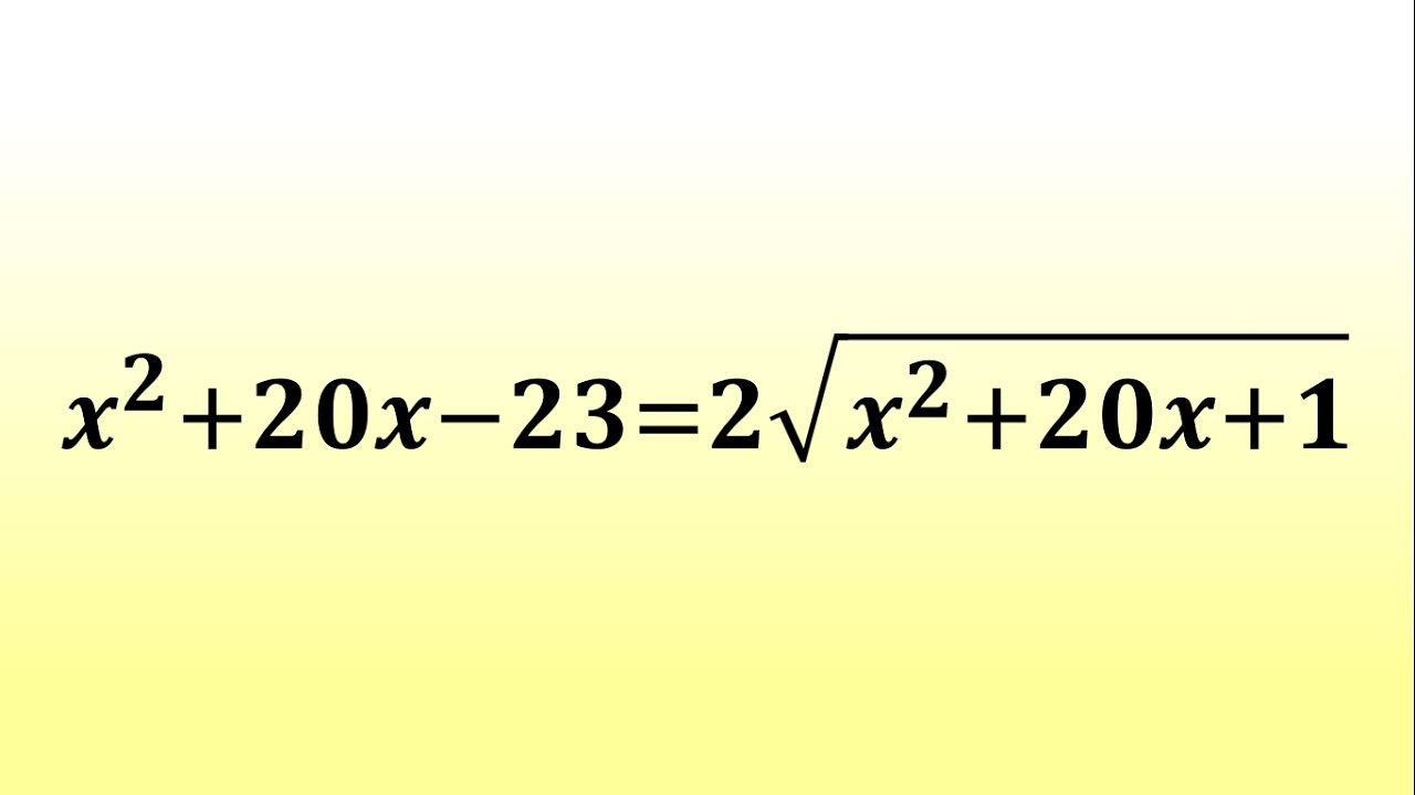 Выдающееся радикальное уравнение | BMT 2023 (командный раунд)