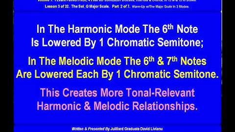 Part 2a. LESSON 3 of 32, The Sol_G Major Scale. THEORY