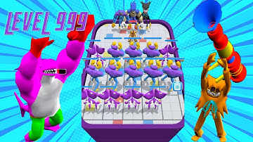 Max Levels Merge Master Blue Monster : Gameplay (iOS,Android) Part 10- Mummy Long Leg