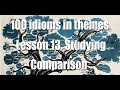 100 idioms in themes. Comparison of 6 languages. Part 13. Studying