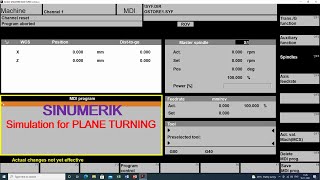 PLANE TURNING Simulation in Sinumerik 810/840d winNC