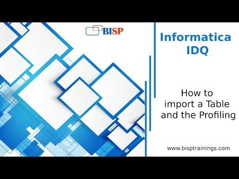 Informatica IDQ How to import a Table and the Profilling