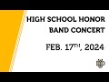 High school honor band concert