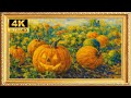 Impressionist Golden Pumpkins | Frame TV Art for Abundance &amp; Joy [4K UHD]