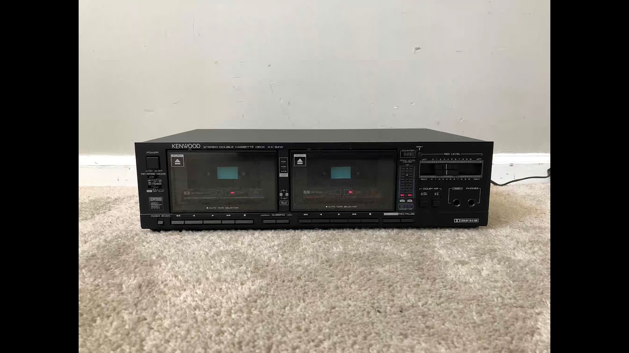 Kenwood KX-94W Stereo Dual Double Cassette Deck Tape Player