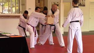 Board Breaking: 3 board Side Kick from a neutral position