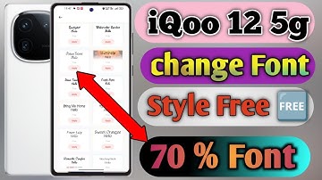 how to change font style iqoo 12 5g | How To download font style iqoo 12 5g