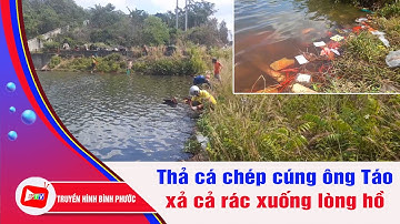 Thả cá chép cúng ông Táo, người dân ném cả rác xuống lòng hồ đập Bà Mụ | BPTV