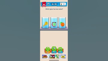 IQ Boost Level 20 🎉 Which Glass has less Water #gaming #puzzlegame #trending #challenge #iqboost