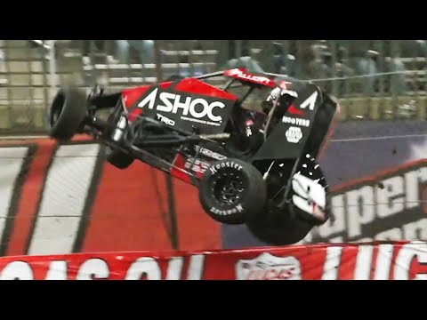 Chase Elliott Flips Big at Lucas Oil Chili Bowl Nationals (SLOMO)