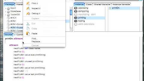 Keyboard Shortcuts in Cincom Smalltalk