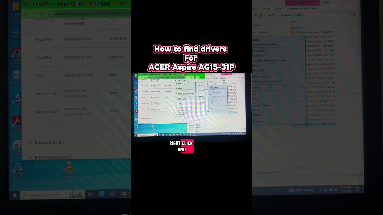 How to find drivers For ACER Aspire AG15-31P
