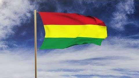 4K Bolivia flag waving in the wind. Green screen, alpha matte. Loopable animation Stock video