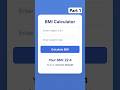 🔥React BMI Calculator-Super Easy Beginner Project (Part 1)#calculator #reactprojects#reactpractice