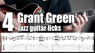 4 Grant Green Jazz Guitar Lines With Tabs chords