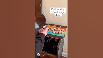 Custom vinyl record player stand. #shorts #diy #woodworking #vinylrecords #furniture