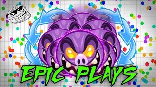 AGAR.IO - MEGA CANNONSPLITS, TRICKSPLITS, COUNTERS, BAITS + RAPING TEAMS SOLO!!