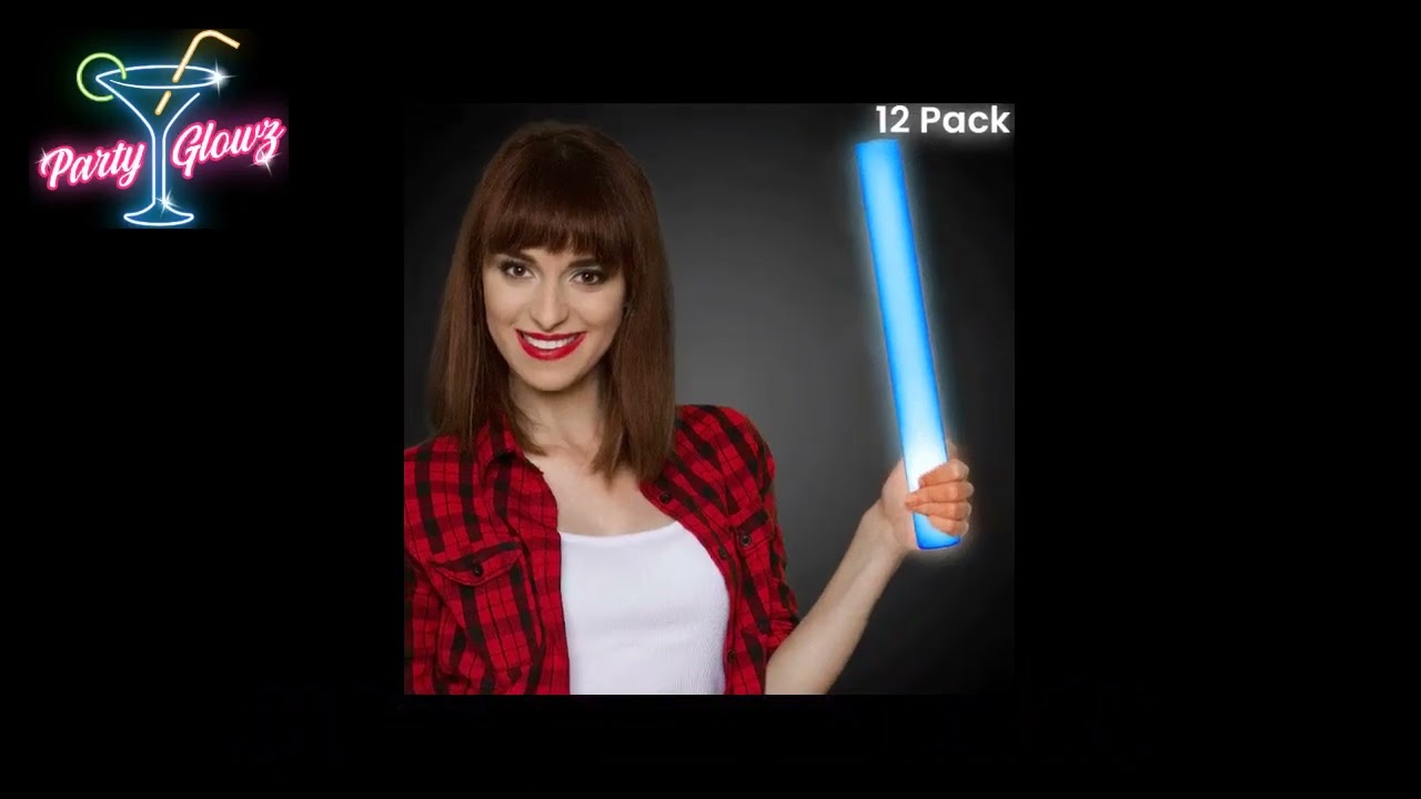 Party Glowz  Led Light Up Foam Sticks