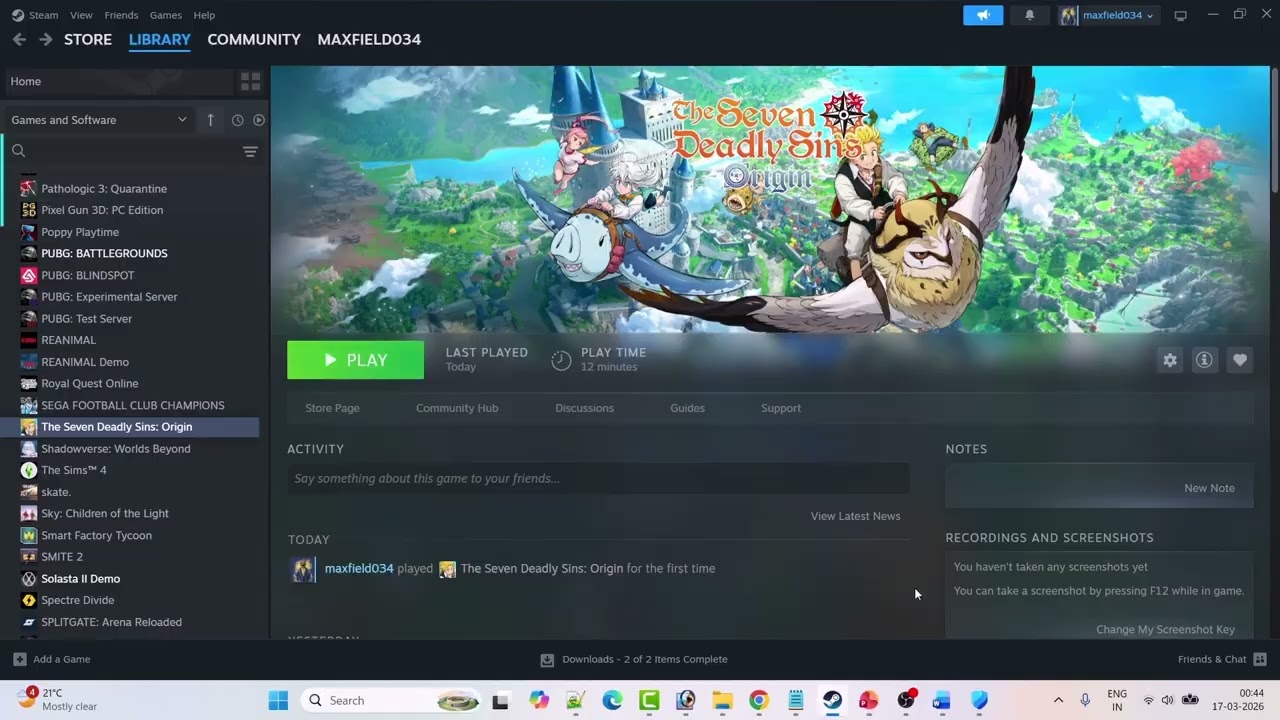 Fix The Seven Deadly Sins Origin Error Code 30005/(30021225-0