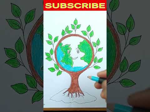 Earth Day Drawing / Earth Day Poster Drawing / World Earth Day Drawing / Save Earth Drawing