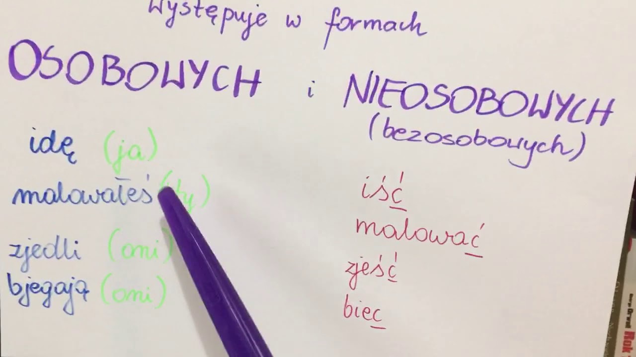 Gramatyka - odmienne części mowy cz.2 CZASOWNIK/Język Polski - Czasownik