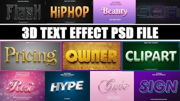 PREMIUM 3D TEXT EFFECT PSD FILE - PHOTOSHOP TUTORIAL PART 44 FREE DOWNLOAD
