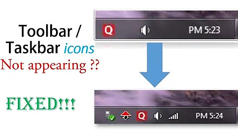 Taskbar Icons Not showing Windows 7/8/10 FIXED !!