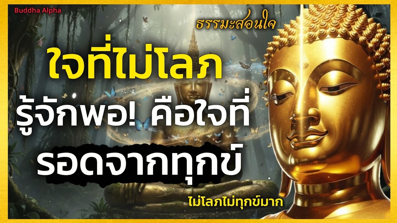 ธรรมะสอนว่า ใจที่ไม่โลภ รู้จักพอ! คือใจที่รอดจากทุกข์อย่างแท้จริง | Buddha Alpha