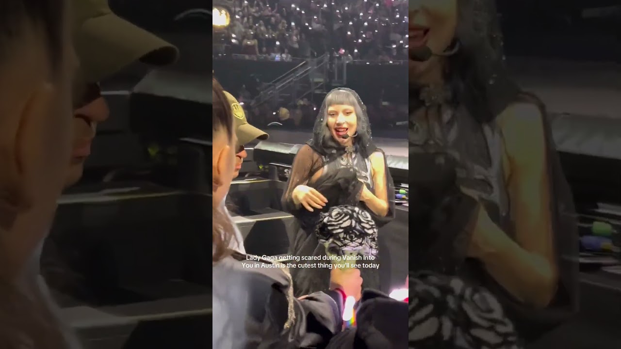 Lady Gaga was startled by a fan's scream during her performance of 