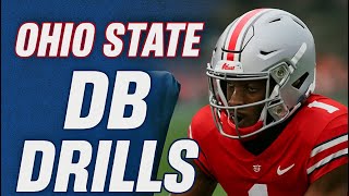 Ohio State DBs Sharpen Block Disruption Skills | Spring Practice Drills