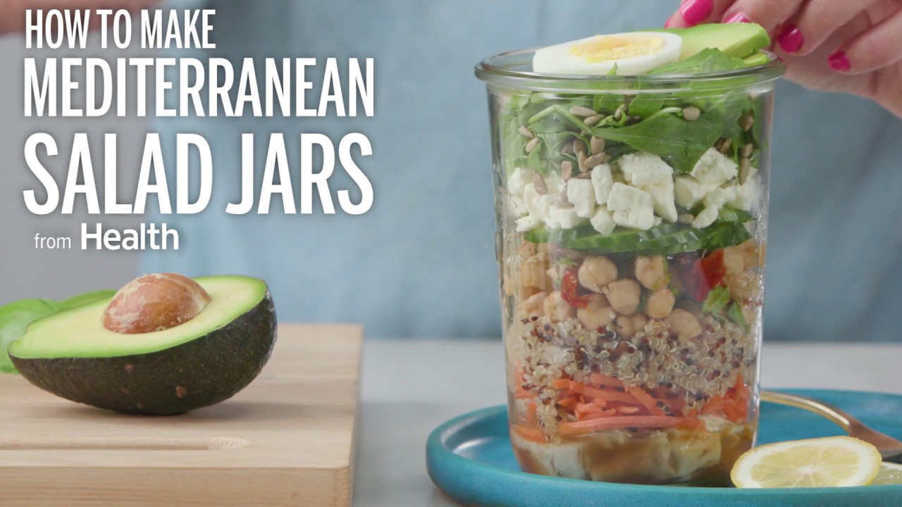 Mediterranean Salad In A Jar Recipe - Jeanette's Healthy Living