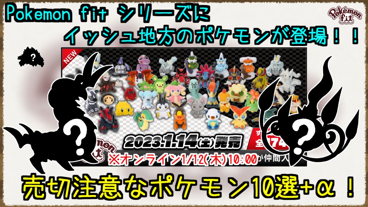 1/14(土)発売予定】Pokemon fitシリーズにイッシュ地方の