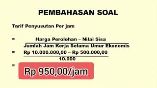 Contoh Soal Penyusutan Aktiva Tetap Metode Satuan Jam Kerja
