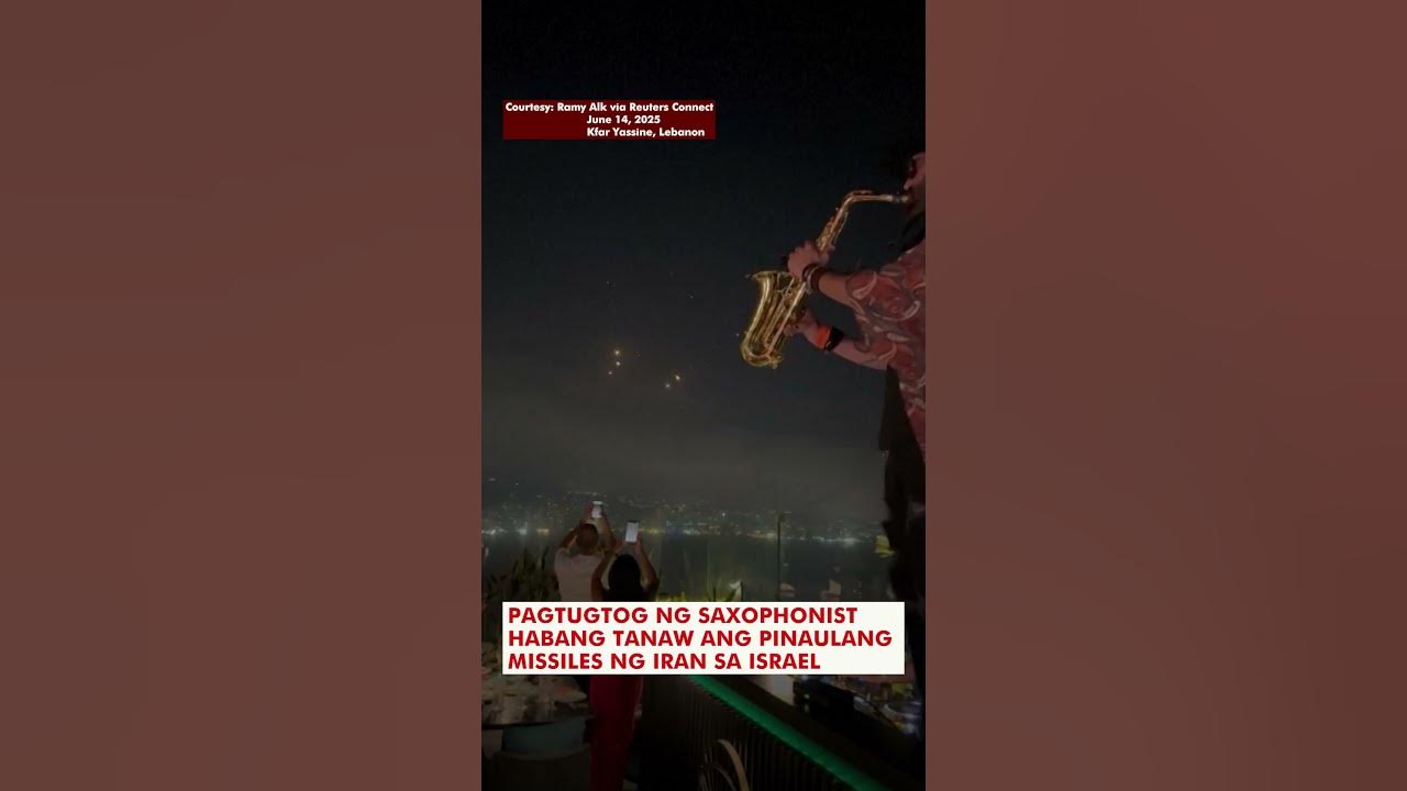 Lebanese saxophonist plays on as Iranian missiles hurtle towards Israel