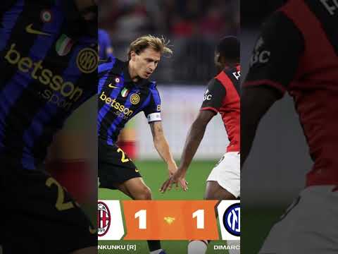 Video primo derby stagionale tra Milan e Inter termina in pari al gol di Dimarco risponde Nkunku rigore