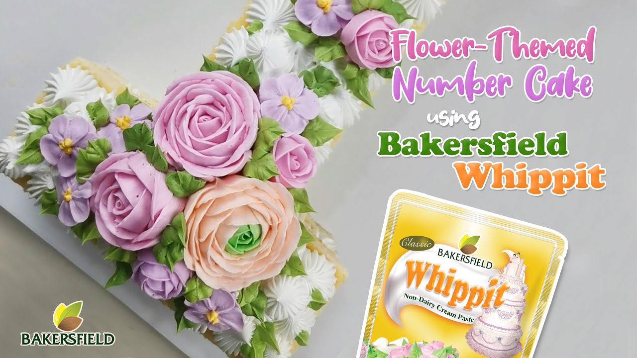 Flower-Themed Number Cake Using Bakersfield Whippit