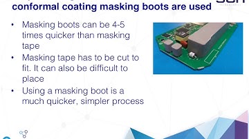 Why masking time is reduced when conformal coating masking boots are used