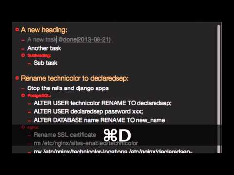 OS X Taskpaper Demo