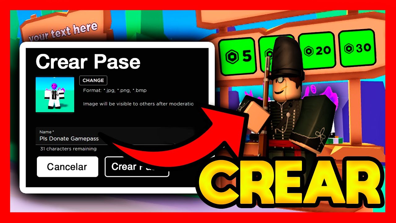 COMO CREAR PASES EN PLS DONATE EN ROBLOX [PC O CELULAR] - YouTube