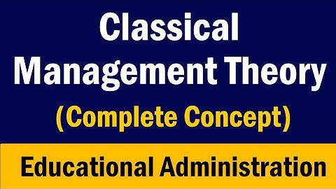 Classical Management theory Complete Concept by Zeshan Umar