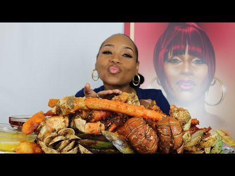 Seafood Boil 8 ⚠ Smacking Noises/Messy Eating/4lbs King Crabs/2 Lobster Tails/ Mussels/Clams/Shrimp