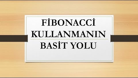 Fibonacci ile hissede kopuş noktasını tespit etme...