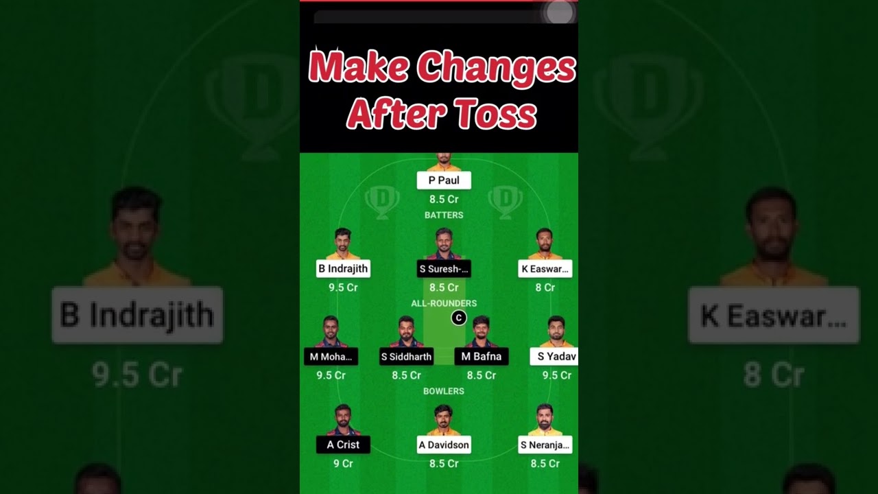 NRK VS ITT TNPL Dream11 GL Team Preview.    