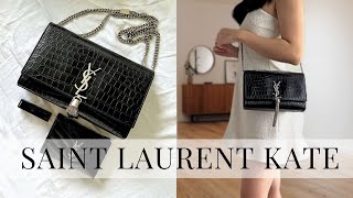 YSL KATE BAG FULL REVIEW | Mod shots, What Fits, Resale value ✨