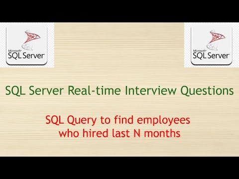 SQL Server Interview Questions - SQL Query to find employees hired last N Months